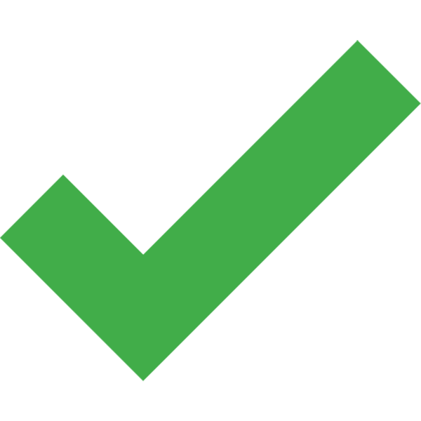 a green checkmark